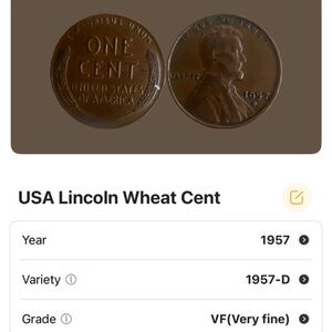 1957 D Lincoln Wheat Penny